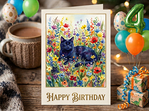 Cat Birthday Card